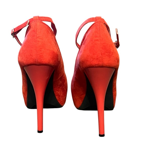 Diba Red Peep-Toe Heels 9.5 - Picture 5 of 11